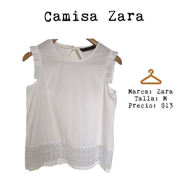 Photo by Batista Preloved Clothing on October 07, 2020. La imagen puede contener: texto que dice "Camisa Zara Marca: Zara Talla: M Precio: $13".